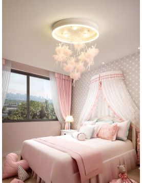 廣富燈飾廠 - 粉紅芭蕾臥室燈