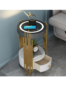 多功能智能充電茶几(白)