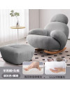 搖椅沙發椅(灰)+腳踏