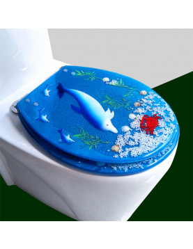 馬桶蓋 UVO型家用通用老式抽水樹脂馬桶圈加厚坐便器蓋廁所板配件-天然大海豚