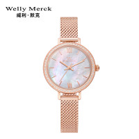 WellyMerck - 珍珠光澤玫瑰金手錶 WellyMerck - 珍珠光澤玫瑰金手錶