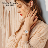 WellyMerck - 珍珠光澤玫瑰金手錶 WellyMerck - 珍珠光澤玫瑰金手錶