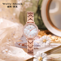 WellyMerck - 珍珠光澤玫瑰金手錶 WellyMerck - 珍珠光澤玫瑰金手錶