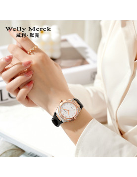 WellyMerck - 珍珠白方形手錶