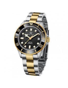 Welly Merck - 085男款银色钢带银壳手表