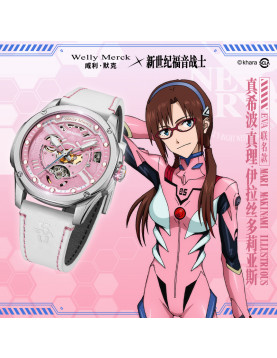 Welly Merck - EVA05款白色皮带银色壳粉面手表