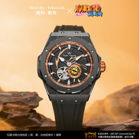 Welly Merck - 疾风传鸣人机械款黑色胶带黑色壳橙色面手表 Welly Merck - 疾风传鸣人机械款黑色胶带黑色壳橙色面手表