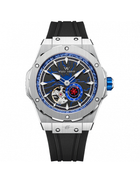 Welly Merck - 疾風傳佐助機械款黑色膠帶銀色殼藍色面手表